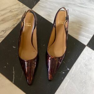 Stuart Weitzman Wedge Leather Upper Heels Slingback